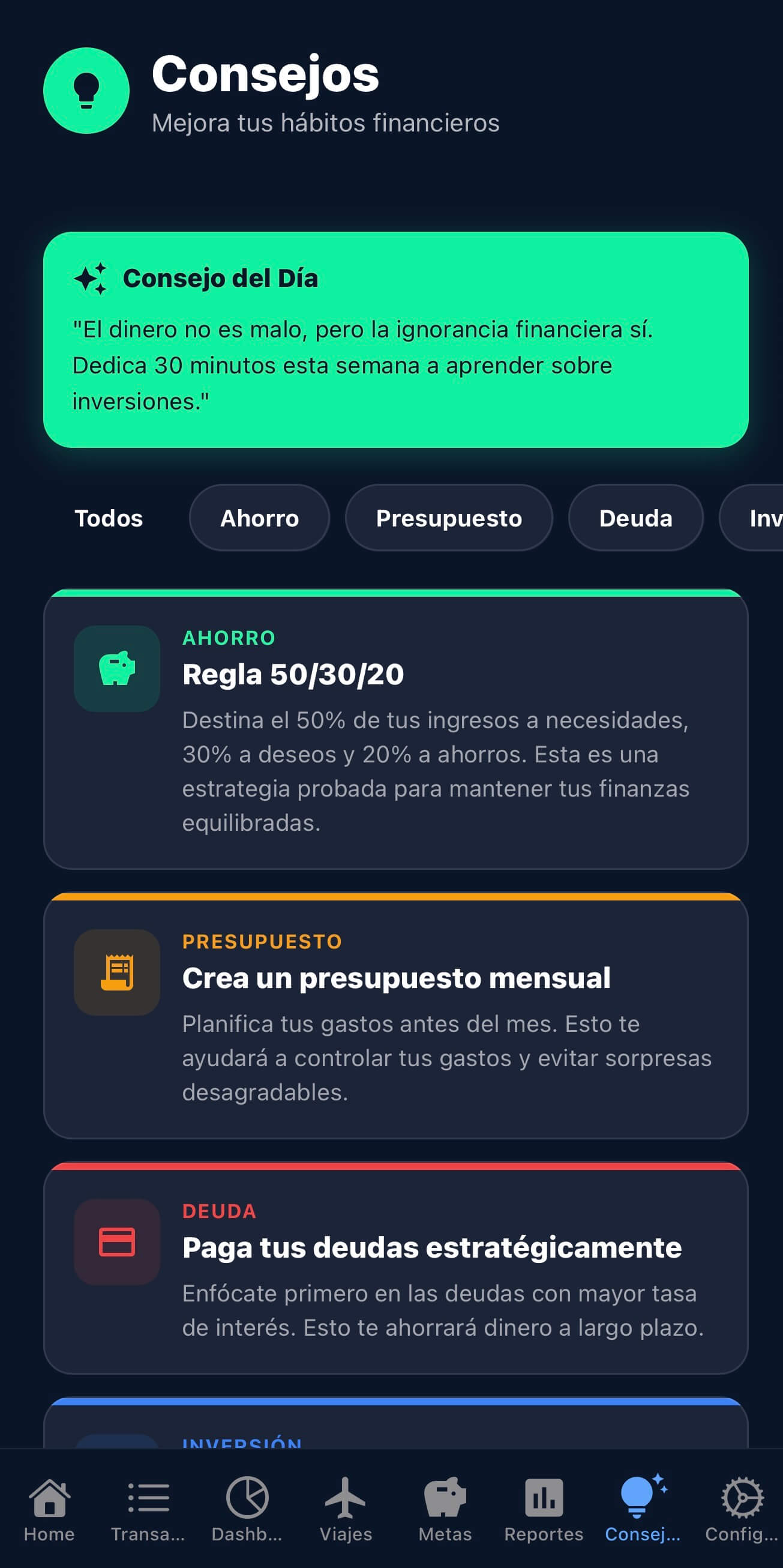 Consejos financieros diarios en Salo
